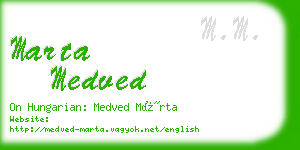 marta medved business card